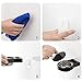 Cosmos Wall Mounted Ashtray Stainless Steel Cigarette Bin Adhesive Ash Tray for Bathroom Toilet Home Office Hotel (Black)