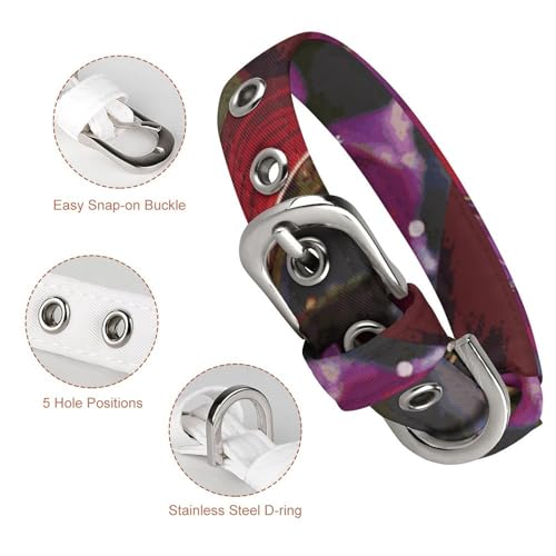 Collier réglable violet pour chiens et chats de petite taille