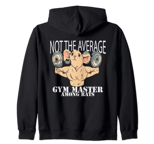 Divertido levantamiento de pesas gimnasio maestro rata fitness levantamiento de pesas Sudadera con Capucha