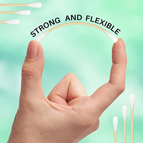 R-NEU 200 Long Bamboo Cotton Swabs, 6 Inch 100% Biodegradable Cotton Swabs for Makeup, Cleaning, Home, and Baby Care (200 Count) - Thumbnail 4