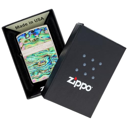 Encendedor Zippo Windproof Latón Grabado Plateado miniatura 5