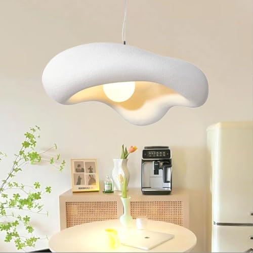 Nowoczesna Lampa Wisząca Kreatywne Lampy Wiszące Kwiatowe Wisząca Lampa Wabi-Sabi Lampa Stołowa E27 Nordycki Żyrandol Do Sypialnia Pokój Dzienny Jadalnia Kuchnia Pokoju Dziecięcego Biały,60cm