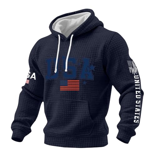 Sudadera con capucha hombre sin mangas de boxeo en talla grande XXXXXL color azul marino