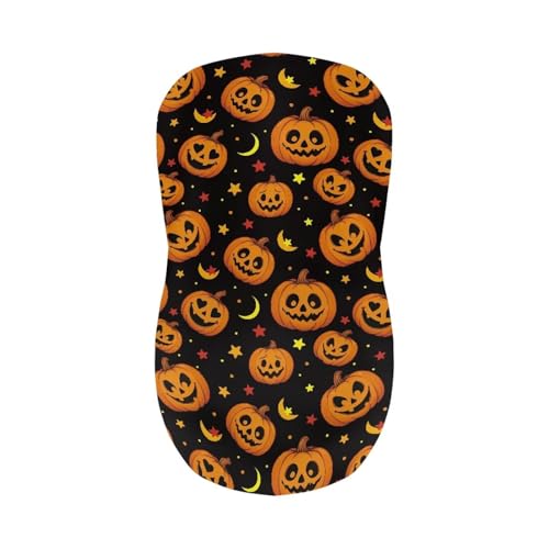 Image of Bar Stool Covers with Backs Elastic Counter Height Chair Covers Halloween Pumpkin Moon Waterproof Dust Proof Swivel Bar Stool Covers Slipcovers Set of 2