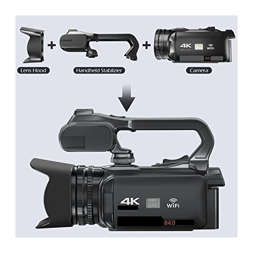 Caméscope Vintage 4K avec micro et lumière pour réussir vos streams