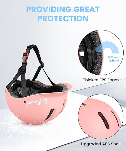 Besttravel Skateboard Helmet, Adjustment Bike Helmets, Multi-Sport Bicycle Skateboard Skating Longboard Commuter Helmet for Men Women (Medium (21.6-22.8 inches) Pink) - Thumbnail 2