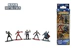 5 figuras de 4 cm de altura Jazwares – Nano metalfigs – Marvel Avengers Infinity War – Pack de 5 Figuras de 4 cm (Thanos Man, Iron Spider, Dr. Strange, Gamora), 99919