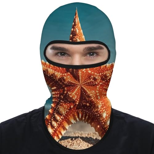 Balaclava para hombre y mujer, máscara para esquí, cubreboca completo con diseño de estrella de mar, ideal para ciclismo y motocicletas miniatura 1