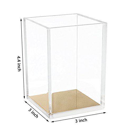 Hblife Acrylic Pencil And Pen Holder, Rose Gold Desktop Stationery Organizer Modern Design Office Desk Accessory #TOP4