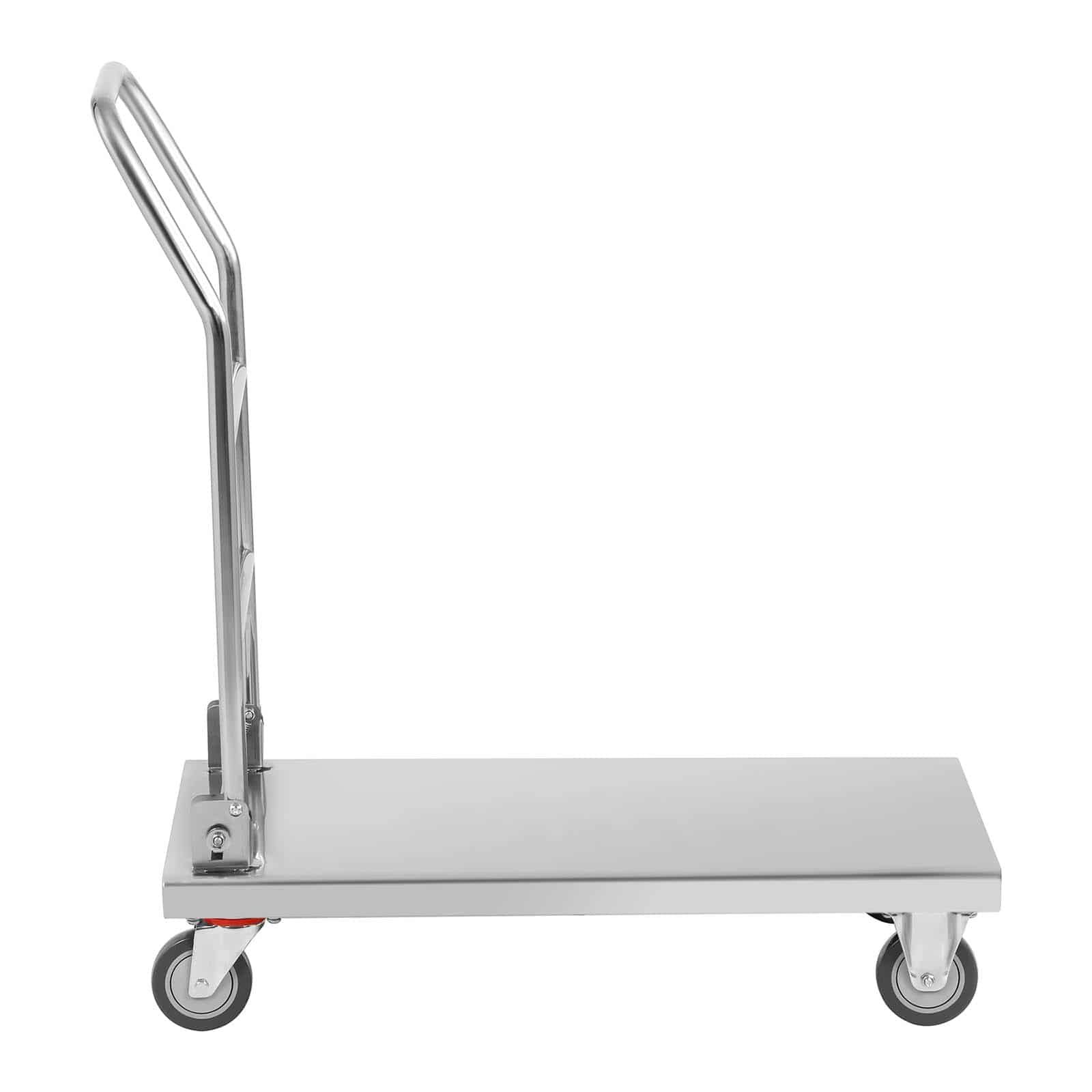 Royal Catering Chariot à Plateaux Chariot de Transport RCFT -1 (82x52x94cm, capacité de Charge 330 kg, Hauteur Quand replié 26 cm, épaisseur de la poignée 25 mm, INOX)