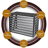 Aluminiowy klimatyzator antykradzieżowy i osłona pompy ciepła, redukcja hałasu, solidna ochrona jednostek zewnętrznych, zapewniająca prywatność na zewnątrz (Gray Flat Roof 110*60*80cm/43*24*32in)