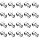 JEYORZY 20 pcs Drahtseilklemme, Drahtklemme, Drahtseilklemmen mit Schraubklemmenkappe, Edelstahl Einzel Löcher Schloss Kabel Klemmen Clip, für Stahlkabel, Für Markisen, Wäscheseile, Kabelhalterungen