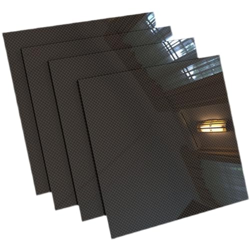 CKSEKD 1PCS 100×250MM 3K Surface Twill Matte Glossy Carbon Plate Panel Sheets, 0.25mm/ 0.5mm High Composite Hardness Material Carbon Fiber Board (Color : Plain Glossy, Size : 0.5mm)