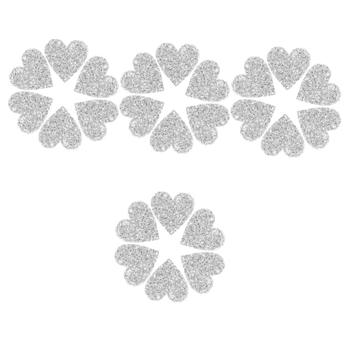 Patchs coeur strass resine thermocollants ultra brillants pour customisation DIY