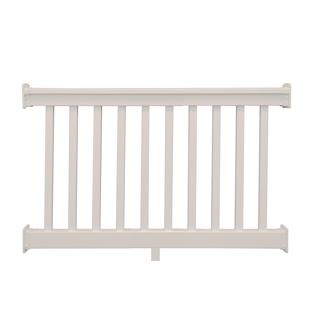 Weatherables Yorkshire Porch and Deck Railing Kit – Vinyl Railing Kit for Decks, Porches, Balconies, and More, Versatile Outdoor Railing (Tan, 36” x 4
