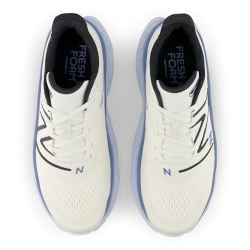 New Balance New Balance Men's Fresh Foam X More V4 Running Shoe, Sea Salt/Ice Blue, 12.5 M