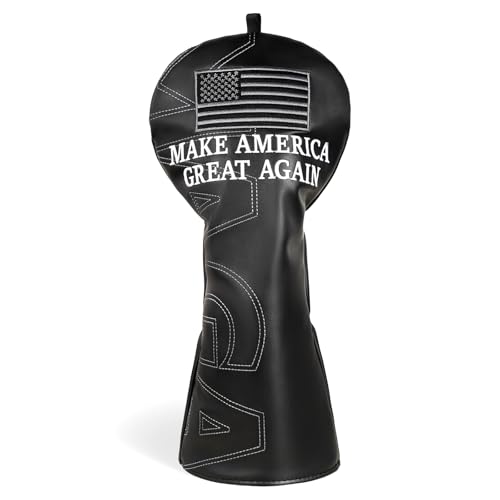 Driver Headcover American Flag Golf Club Covers MAGA Style Funny Golf Head Covers - Trump Golf Accessories & Gifts for Men and Women
