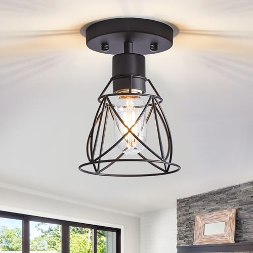 Light Farmhouse Semi Flush Mount Ceiling Light - image 2