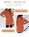 Ladmous Half Zip Sweatshirts Women Quarter Zip Pullover Hoodies 90s Outfit 2025 Workout Comfy Winter Clothes Orange Red S