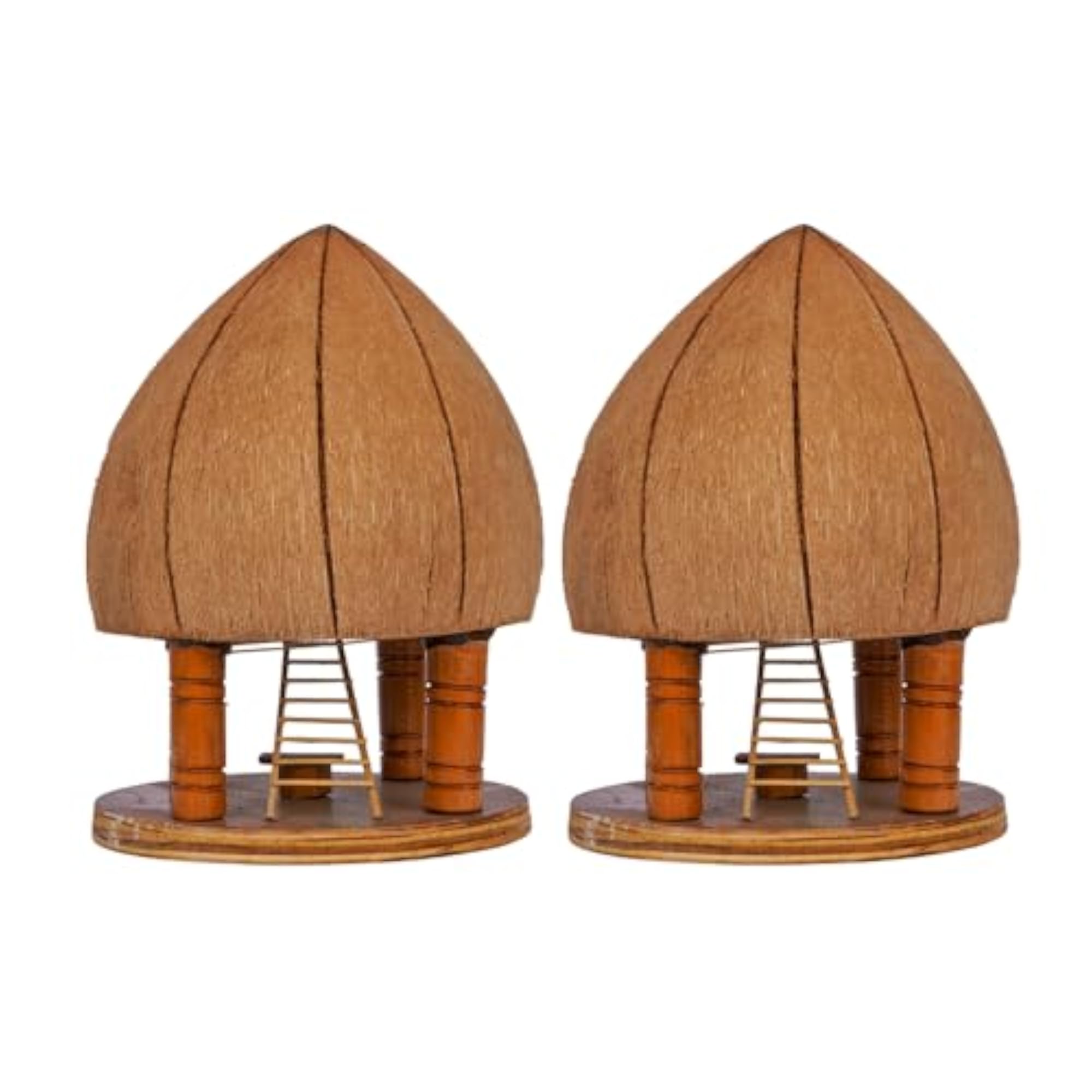 Miniature Hut Handcrafted Coconut Shell Eco-Friendly Accessory