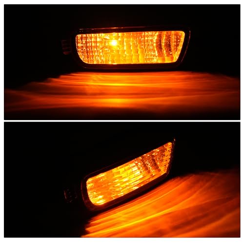 HECASA Pair Turn Signal Light w/Bulbs Compatible with 2001-2004 Toyota Tacoma Replacement for TO2531140 TO2530140 Front Bumper Turn Signal Parking Lamp Smoke Lens Driver & Passenger Side by HECASA - Image 4