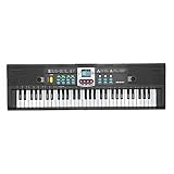 RiToEasysports Teclado Eléctrico Portátil de 61 Teclas, Mini Piano Eléctrico con Micrófono para Niños, Juguete de Estudio