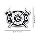 Firefighters Metal Car Sticker, Fire Department Decal, Firemen Emblem Badge for Automotive, Truck, Motorcycle