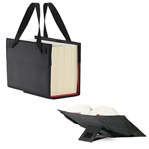 LexSKIN Einband in Gr. XL (Habersack) in Onyx-Schwarz mit ausklappbarer Buchstütze: Tragbarer All-in-One Nylon/Leder Umschlag für Beck’schen ... für Loseblattwerke mit Textblockbreite 100 mm