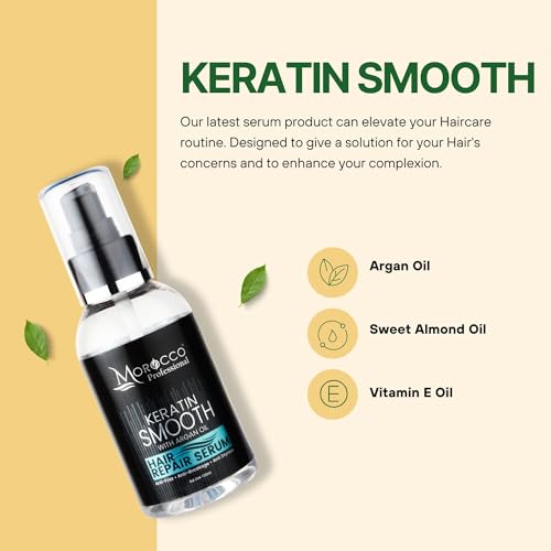 Image of keratin hair serum for dry frizzy hair - 100ml | Professional Hair Serum for Frizzy Hair |Deep Smoothening With Keratin Argan Oil