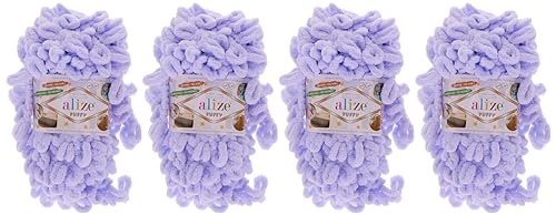 4 skn/Ball Alize Puffy Baby Big Loop Blanket Yarn 100% Micropolyester Soft Yarn 400gr 39.3 yds (146)