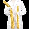 Jixaxe Golden Silikon Extra langer Dildo Realistischer Penis Analdildo Riesen Long Analplug mit Saugnapf Butt Plug Anal Masturbation Sex Spielzeug für Frauen Männer G-Punkt Prostata Stimulation (S) #5