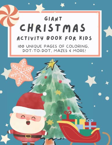Giant Christmas Activity Book for Kids: 100 Unique Designs of Coloring, Dot-to-Dot, Mazes & More Holiday-Themed Pages for Ages 4-8 image 2
