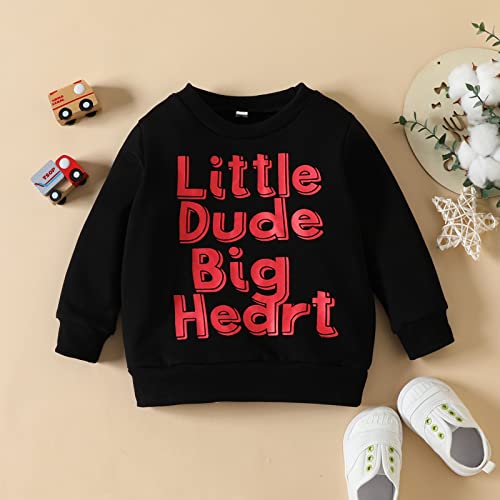 Blusa de moletom infantil com gola redonda, camiseta infantil Love You More, roupas unissex para o d