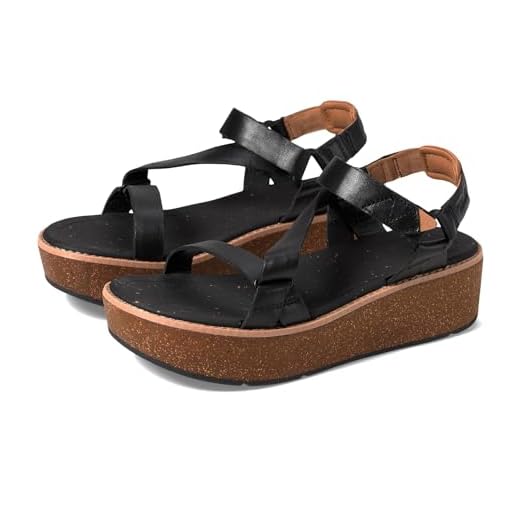 Teva Women's W Madera Wedge Sandal, Black, 8