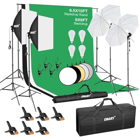 EMART Photography Backdrop & Lighting Kit Cover