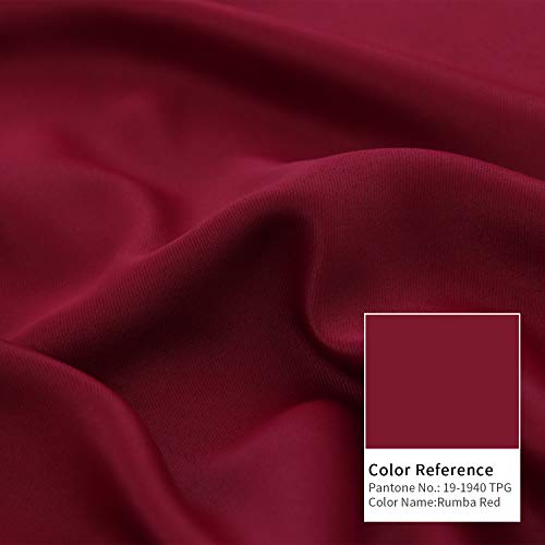 BGment Rod Pocket and Back Tab Blackout Curtains for Bedroom - Christmas Thermal Insulated Room Darkening Curtains for Living Room, 2 Window Curtain Panels (38 x 45 Inch, Burgundy Red) by BGment - Image 4