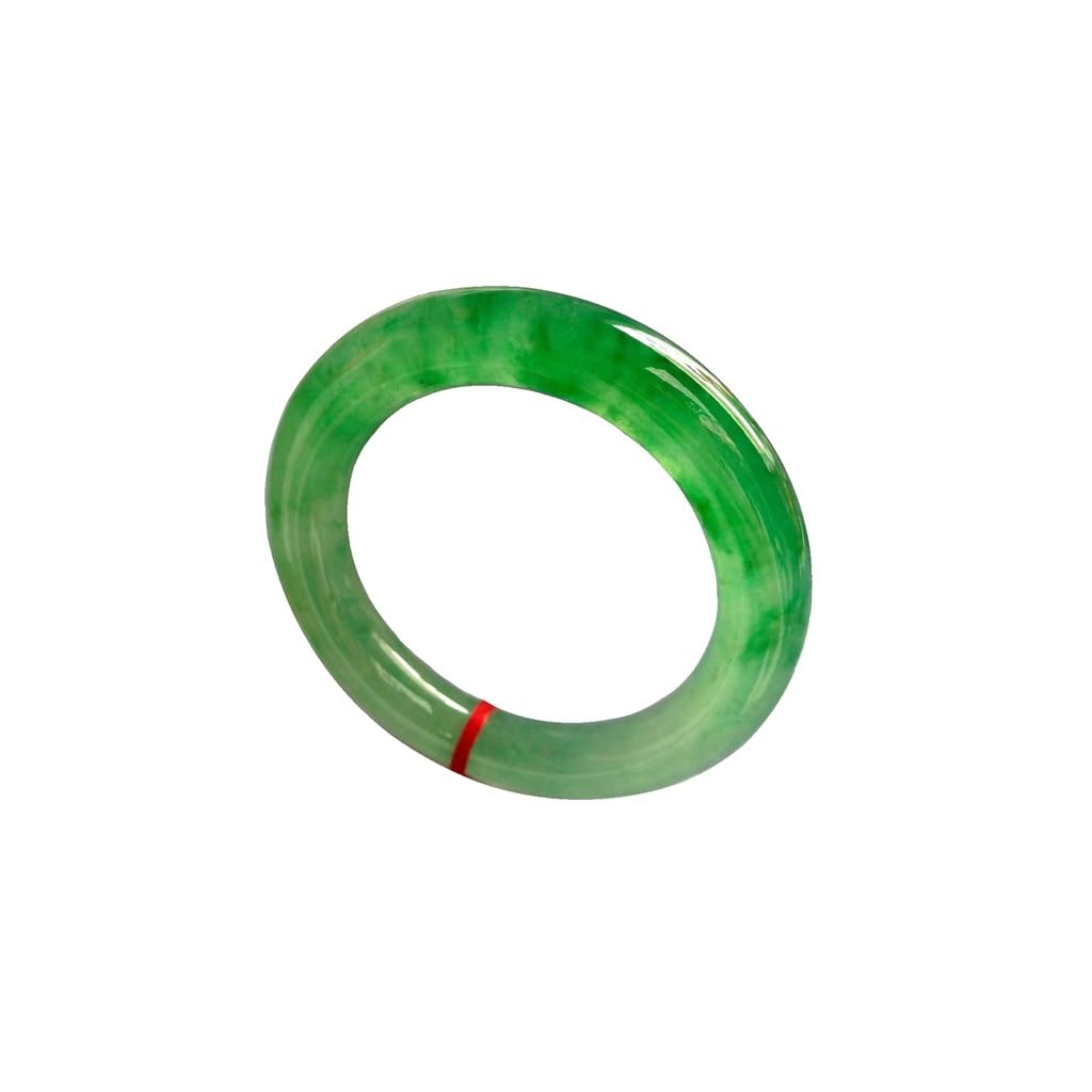 Pulsera Fina Redonda de Jade Jingle Pulsera de Jade Flor Flotante Tipo Hielo Pulsera de Jade de Myanmar