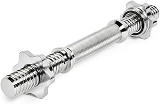 POWER-XTREME KH-G Dumbbell Bar 35 cm I Dumbbell Handle I Dumbbell with Thread I 30 mm Diameter I Cross Knurling I High Glo…