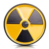 HINSCR Nuclear Radiation Danger Sign 3D Metal Car Emblem Decal Resi dent Ev il Radiation Hazard Warn