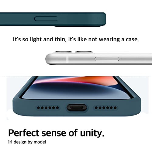 Roton For Iphone X Case, Square Liquid Silicone Case, Upgraded Enhanced Camera Protection, Shockproof Anti-Scratch Case With Microfiber Lining, 5.8 Inch, Turkey Green #TOP3