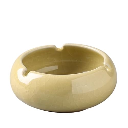 GFHTRELY Ashtray Creative Ceramic Ashtray, Suitable for Office Hotel Living Room Smoke Tray(Yellow)