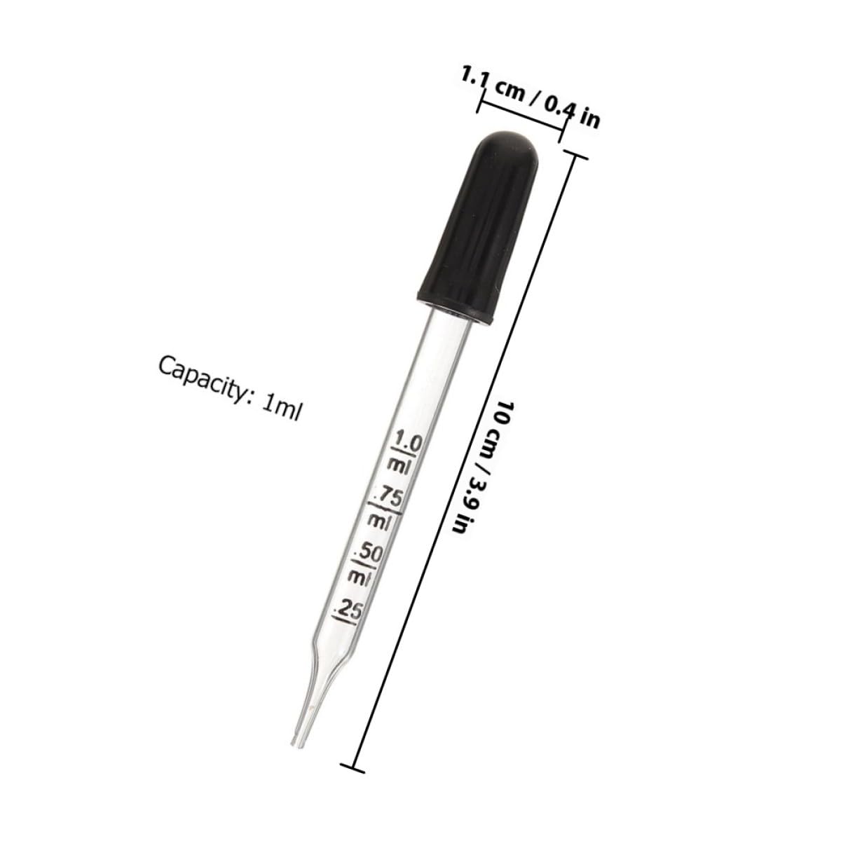 JOINPAYA 20 Pcs Glass Straight Tip Droppers with Scale 1ml