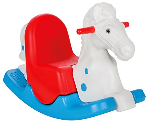 JAMARA 460264 - Schaukelpferd Wippy Jim-Indoor-Outdoor Geeignet, Robuster und Wetterbeständiger Kunststoff, mit…