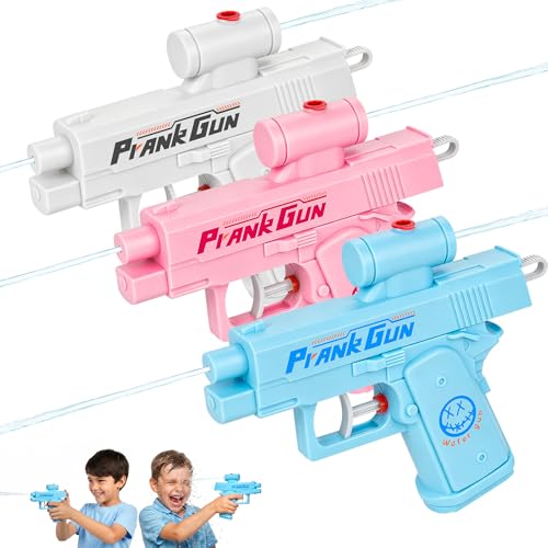 Mineup 3PCS Pistola De Agua De Broma, Prank Water Gun, Pistolas De Agua Invertidas para Adultos Y Niños Fiesta De Verano Playa Piscina Travesuras Verano, para Hacer Bromas Y Brom Entre Amigos