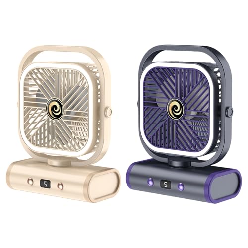 Ventilateur USB silencieux de bureau à 5 vitesses avec veilleuse LED - 6
