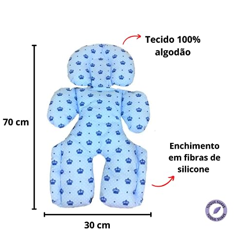 Almofada Para Bebe Conforto Suporte Carrinho Redutor Encosto (Azul)