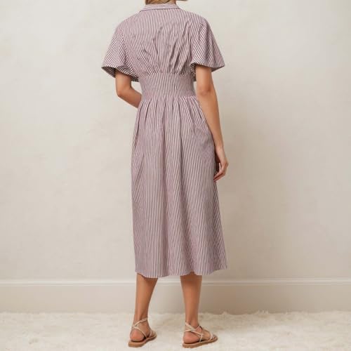 Robe longue décontractée à rayures pour vos sorties d'été