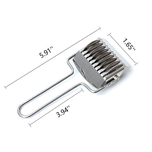 Noodle Lattice Roller Stainless Steel Dough Cutter Mincer - PAICloud Pasta Spaghetti Maker, Practical Kitchen Tool