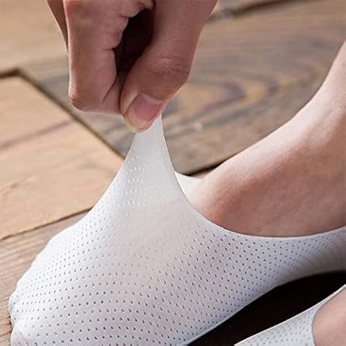 Sgkcnvw 4 Pairs Men Breathable Ice Silk Socks - Airy Socks, Non-Slip Ice Silk Invisible Socks Low Cut Liner Socks For Men (4Pcs) #TOP3