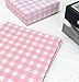 MUNILAIL 100 Sheets Gingham Tissue Paper 14 x 20 Inches Pink and White Checkered Tissue Paper for Gift Bags Bulk Wrapping Papers Gift Papers Tissue for Birthday Gift Packing Crafts